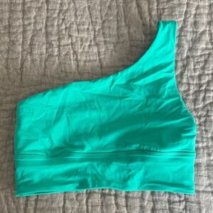 One-Shoulder LuluLemon Kelly Green Sports Bra